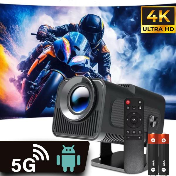 Projetor Data Show HY320 Android WiFi 4K Bluetooth HDMI USB Full HD 1080p Celular Hy 320 Lançamento 2025