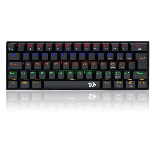 Teclado Mecânico Gamer Redragon Lakshmi Rainbow Switch Azul