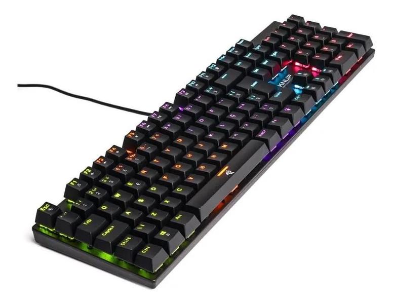 Teclado Gamer Mecânico Usb Switch Blue Português Rgb Knup Co