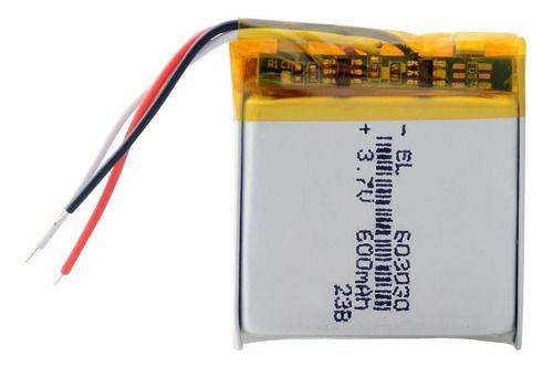 Bateria 3.7v 600 Mah 6mm X30mm X30mm 3 Fios 603030