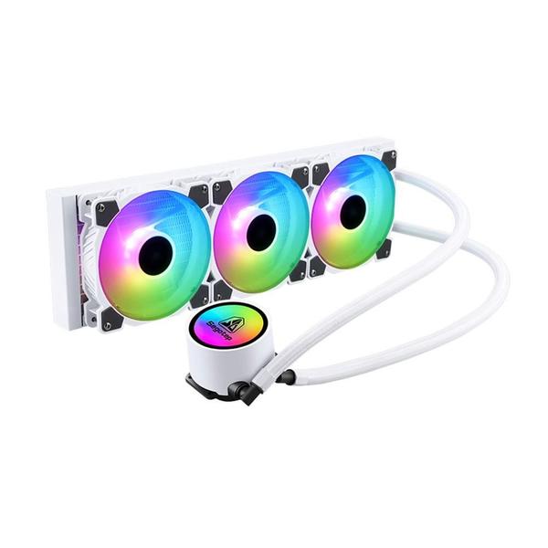 Water Cooler Segotep Beiced, ARGB, 360mm, AMD/Intel, Branco - SEG-WC-BEL360W-WW