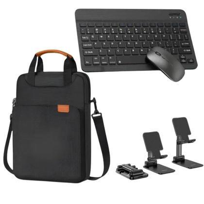 Kit Bolsa Pasta alça Transporte + Teclado Compativel iPad (9,7 Polegadas, Modelo 2018/2017, 6ª/5ª Geração)