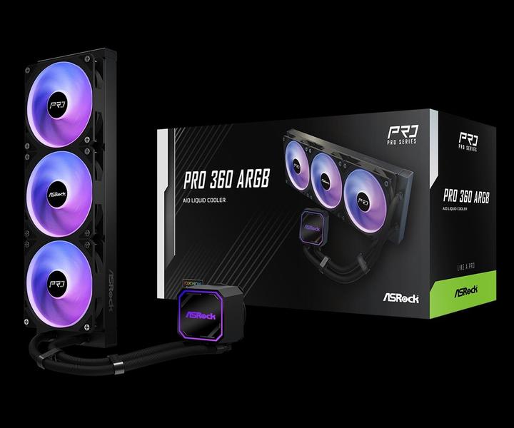 Water Cooler Asrock Pro 360 Argb Preto 360mm