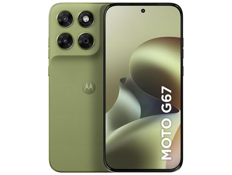 Smartphone Motorola Moto G67 128GB 5G 4GB RAM+8GB Ram Boost Verde Claro 6,8" Câmera Tripla + Selfie 32MP