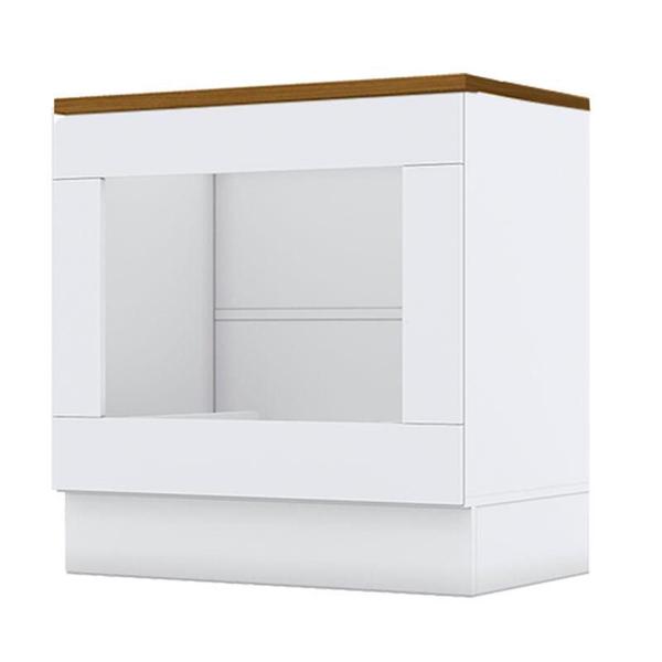 Balcão Forno de Embutir Americana Branco com Tampo para Cooktop Nature Henn Balcão Forno de Embutir Americana Branco com Tampo para Cooktop Nature Henn