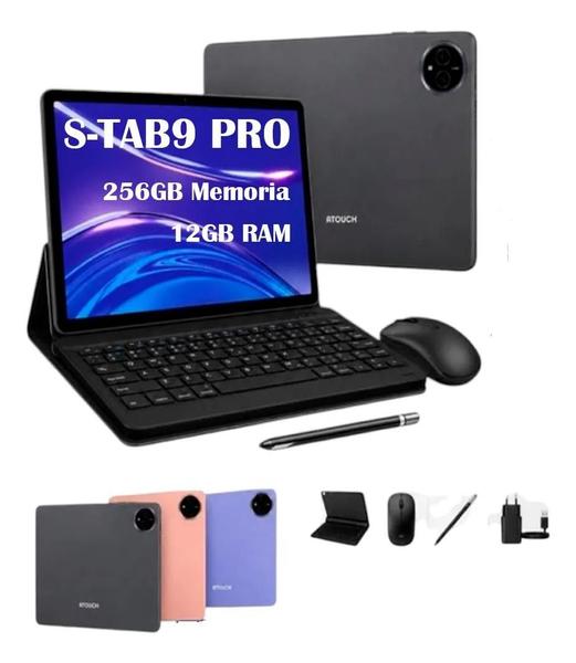 Tablet Atouch STab 9 11 Polegadas 6GB RAM 512GB 5G Android + Teclado, Mouse, Capa e Caneta