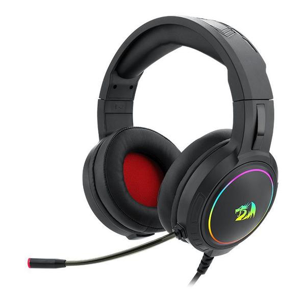 Headset Gamer Redragon Mento Preto RGB 50mm - H270-RGB