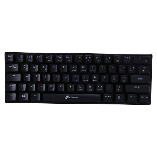 Mini Teclado Mecanico Gamer LED Rainbow SWITCH Outemu RED ZIGGY Preto TC607 OEX Game