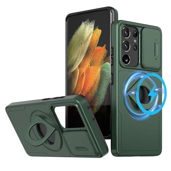 Capa de telefone ANNGELAS para Samsung Galaxy S21 Ultra com suporte