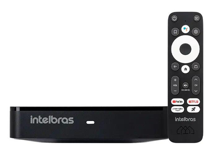 Smart Tv Box Full Hd Intelbras Cor Preto Android Tv Preto De Voz