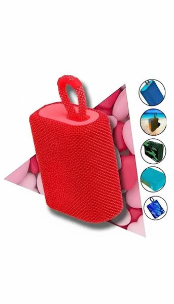 Mini Caixa De Som Bluetooth Pequena Original Potent Vermelho
