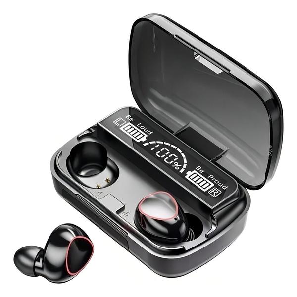 Fone De Ouvido M10 Bluetooth Sem Fio TWS Microfone Resistente Água Preto