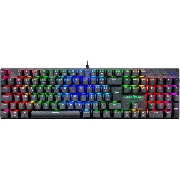 Teclado Gamer Viper Pro Mamba Mecânico Red Switch Com RGB ABNT2