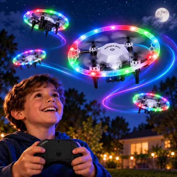 Mini Drone MW Aurora Ball Ideal Para Crianças e Iniciantes Diversão Brinquedo Esfera Voadora