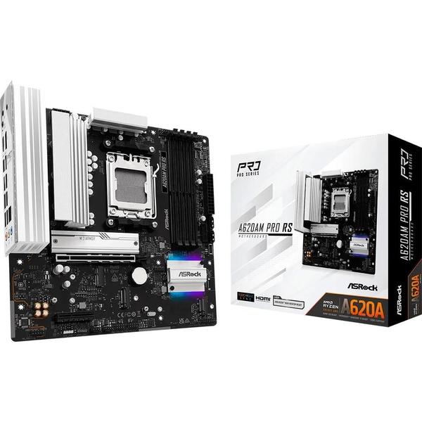 Placa mae asrock a620am pro rs ryzen am5 ddr5 matx m.2 hdmi/displayport
