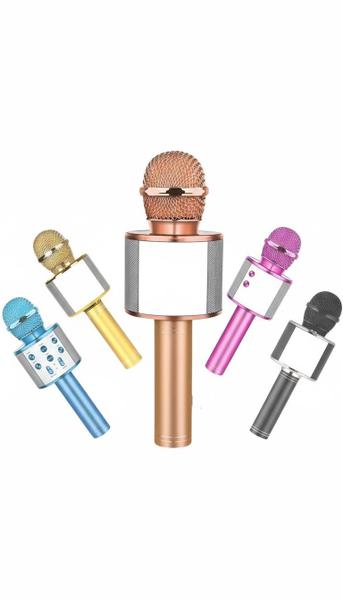 Microfone Karaokê Sem Fio Bluetooth Com Caixa Som