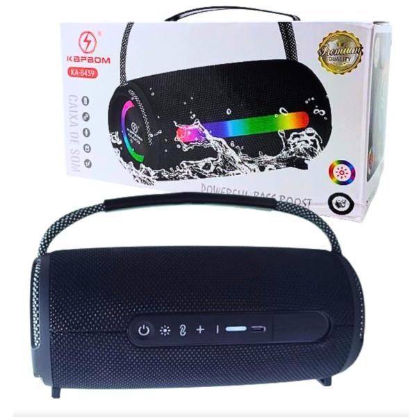 Caixa Bluetooth Woofer Potente Luzes RGB com Alça