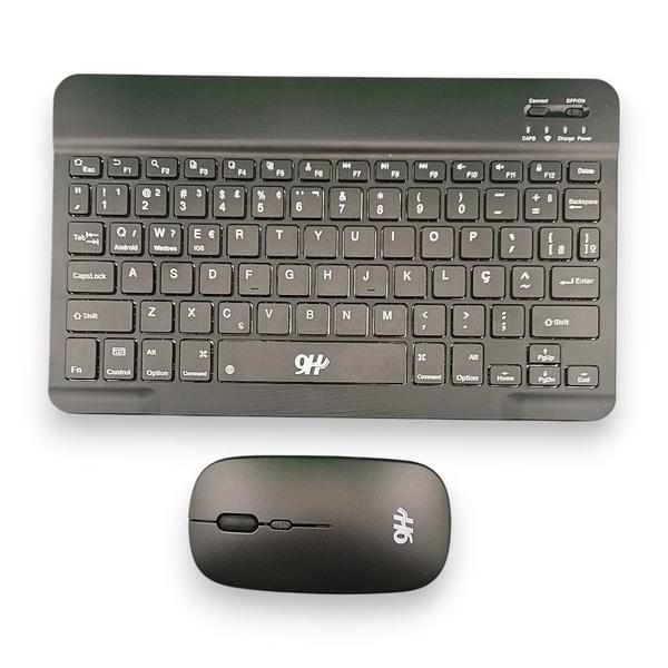 Kit Mini Teclado Mouse Bluetooth Tablet e Notebook Cores Kit Mini Teclado Mouse Bluetooth Tablet e Notebook Cores