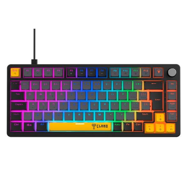 Teclado Gamer Mecânico CLANM Azimut RGB 75 Switch Red Knob Teclado Gamer Mecânico CLANM Azimut RGB 75 Switch Red Knob