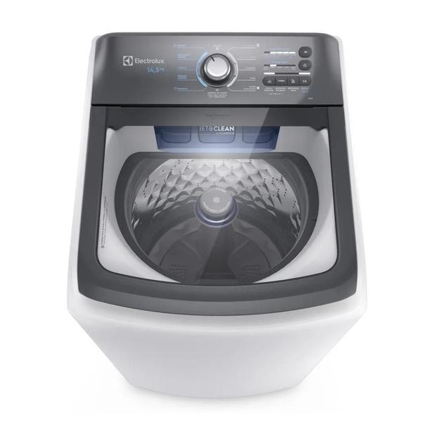 Máquina de Lavar Roupa Electrolux 14,5kg Branca Efficient Cesto Inox Jet Clean LEE15