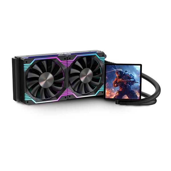 Water Cooler Gamer Round5 Zephyro 240 ARGB Com Display Preto