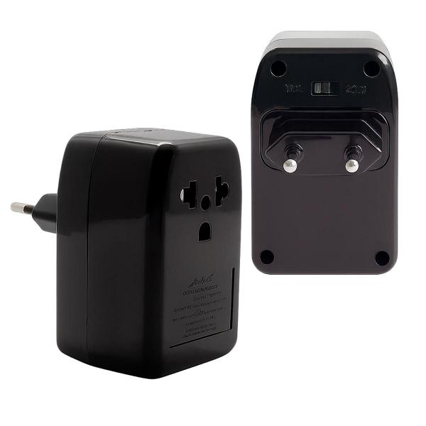 Tomada Conversor de Voltagem Bivolt 100W Transforma 110V em 220V e vice-versa