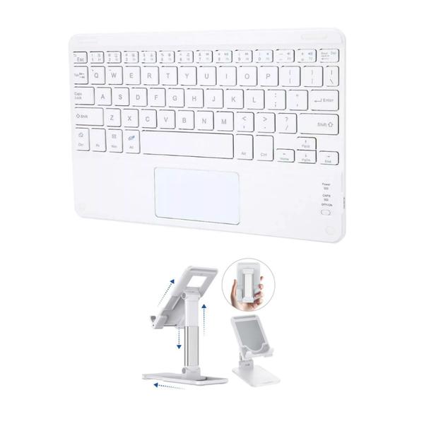 Teclado Touchpad Bluetooth + Suporte Para Tablet Philco Ptb10
