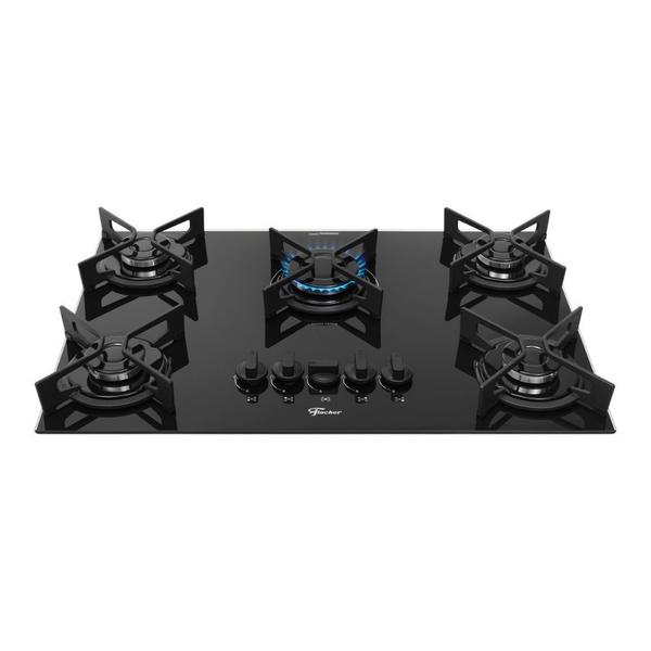 Fogão Cooktop 5 Bocas Fit Line Trempe Iron Fischer