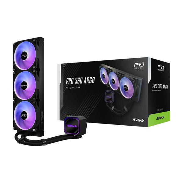 Water Cooler Asrock Pro 360 ARGB Preto 360MM ASROCK
