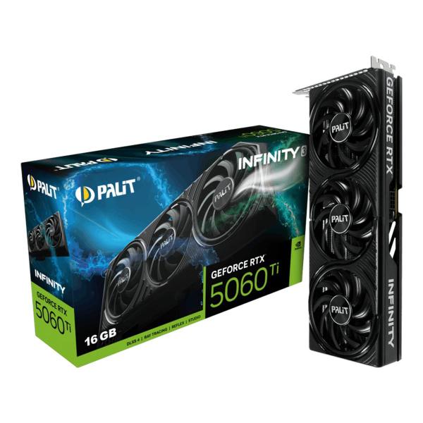 Placa de Video PALIT GeForce RTX5060TI Infinity 3 16GB GDDR7 128BIT NE7506T019T1-GB2061S - PALIT