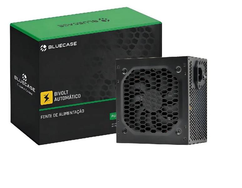 Fonte Atx 600w Bluecase BLU600-ATPS Bivolt Auto Preto