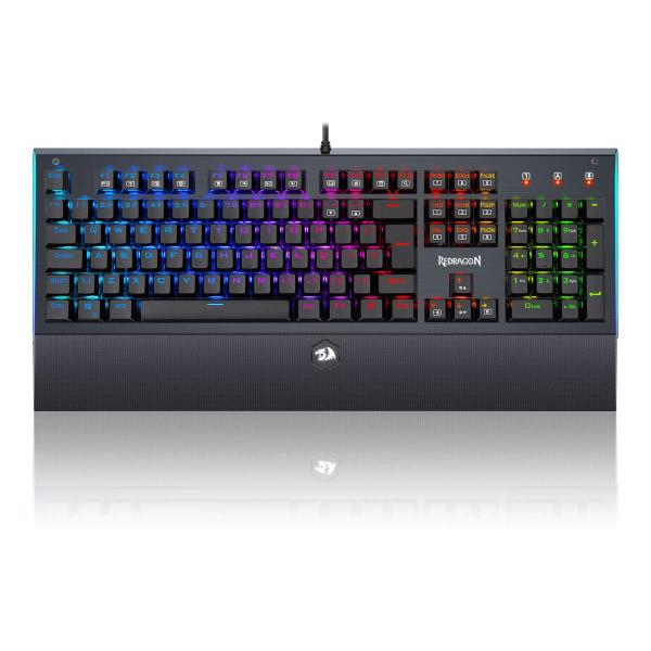 Teclado Mecânico Gamer Redragon Aryaman - RGB Chroma Mark II Switch Brown - Preto - K569RGB PT-Brown