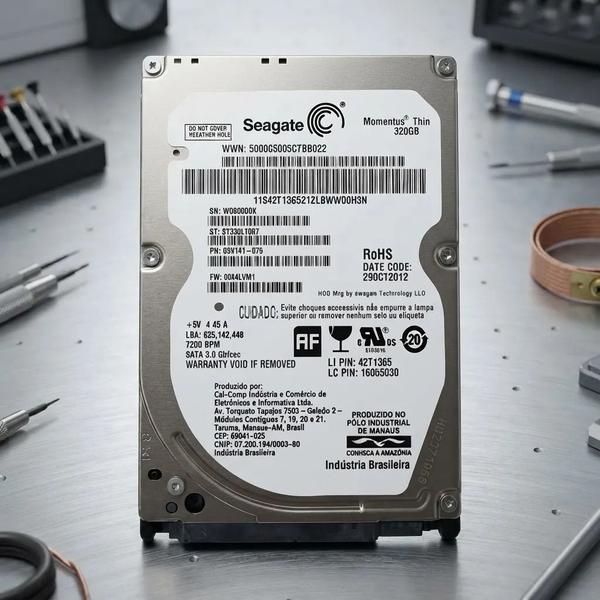Disco Rigido Interno Hd 320gb Seagate 2,5 Sata Notebook Pc Prateado