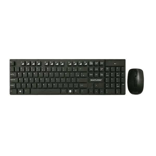 Teclado e Mouse Sem Fio 2.4GHZ com teclado Flutuantes Preto Multilaser - TC251