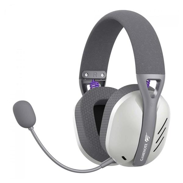 Headset Gamer Sem Fio Havit Fuxi H3 - Bluetooth, 2.4GHz, USB-C ou Cabo P3 - Cinza