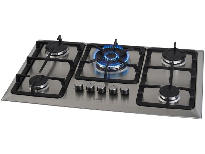 Fogão Cooktop Fischer 5Q TC Infinity Gás Mesa Inox Bivolt