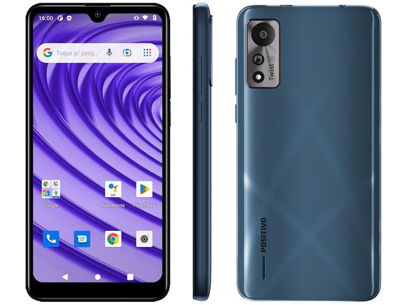 Smartphone Positivo Twist 5 64GB Azul 3G Unisoc 2GB RAM 6,26" Câm. 8MP + Selfie 8MP Dual Chip Smartphone Positivo Twist 5 64GB Azul 3G Unisoc 2GB RAM 6,26" Câm. 8MP + Selfie 8MP Dual Chip