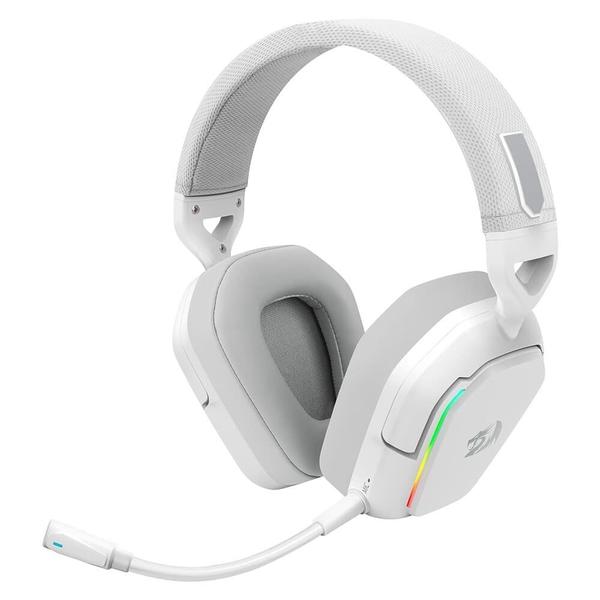 Headset Gamer Sem Fio Redragon Mira 7.1, Bluetooth e 2.4GHz, Setup White, Branco - H868W