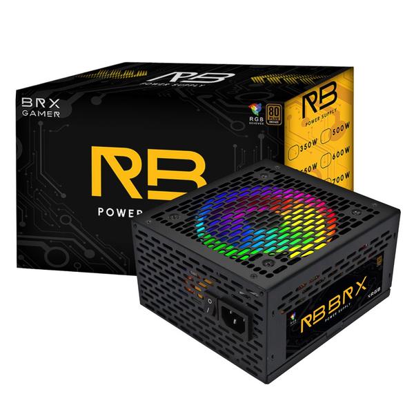 Fonte Atx 650w Rainbow Rgb Automatica 80 Plus Bronze Brx