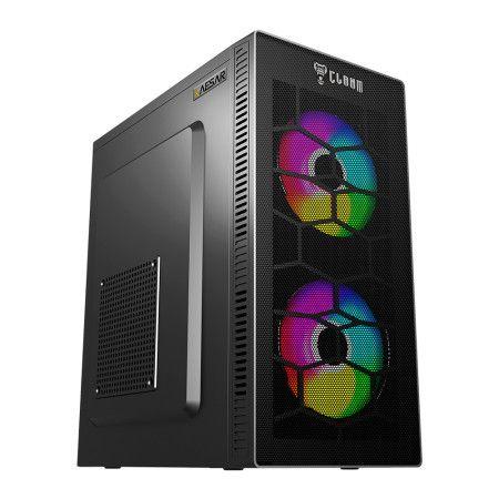 Gabinete Gamer CLANM Kaesar Mid Tower Tela Mesh Preto Gabinete Gamer CLANM Kaesar Mid Tower Tela Mesh Preto