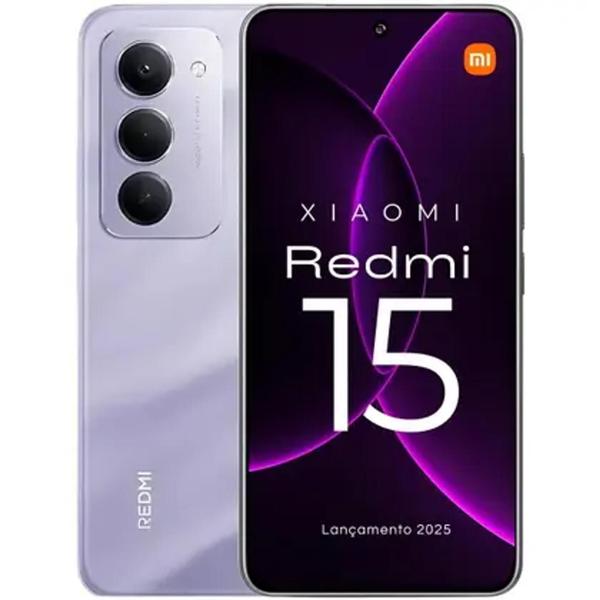 Celular Xiaomi Redmi 15 Tela 144Hz 50MP camera IA integrada 128/6GB Smartphone Custo benefício-roxo Celular Xiaomi Redmi 15 Tela 144Hz 50MP camera IA integrada 128/6GB Smartphone Custo benefício-roxo