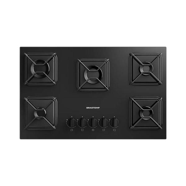 Cooktop à Gás Brastemp 5 Bocas com Grades de Ferro Aramado BDD75BE
