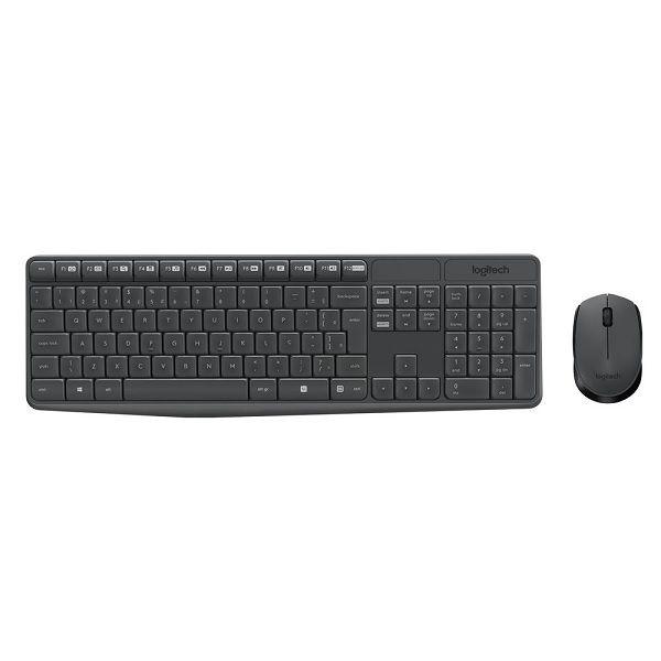 Kit Teclado e Mouse sem Fio MK235 Preto Logitech 920-007903
