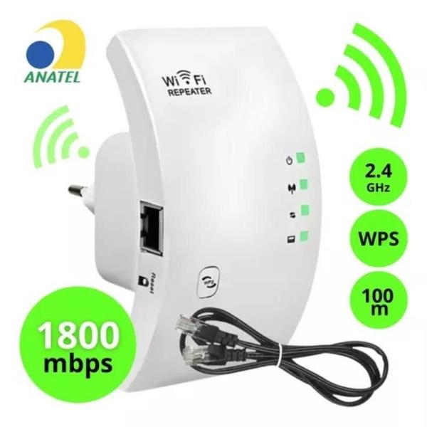 Repetidor De Sinal Wifi Expansor Wireless Internet Antena Cor Branco Repetidor De Sinal Wifi Expansor Wireless Internet Antena Cor Branco