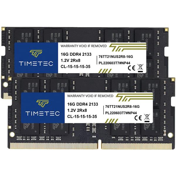 Memória RAM Timetec 32GB KIT (2x16GB) Notebook DDR4 2133MHz Memória RAM Timetec 32GB KIT (2x16GB) Notebook DDR4 2133MHz