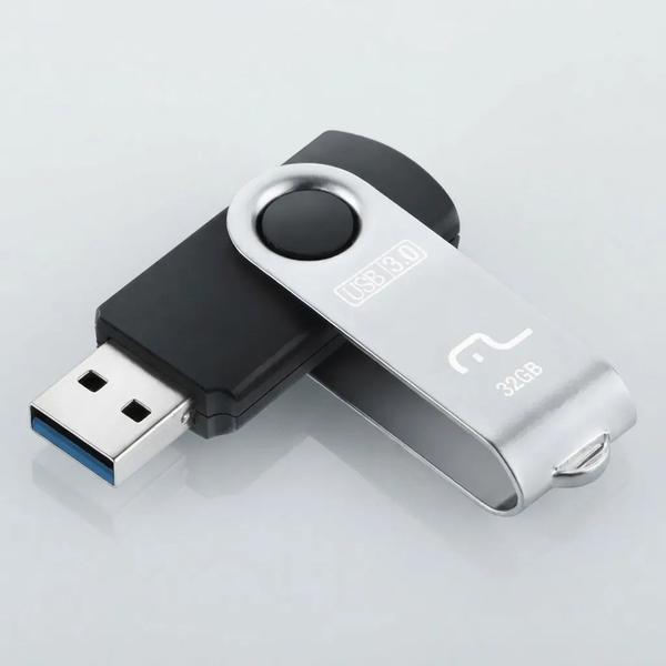 Pendrive 32GB USB 3.0 Twist Multi Multilaser PD989 Preto Pendrive 32GB USB 3.0 Twist Multi Multilaser PD989 Preto