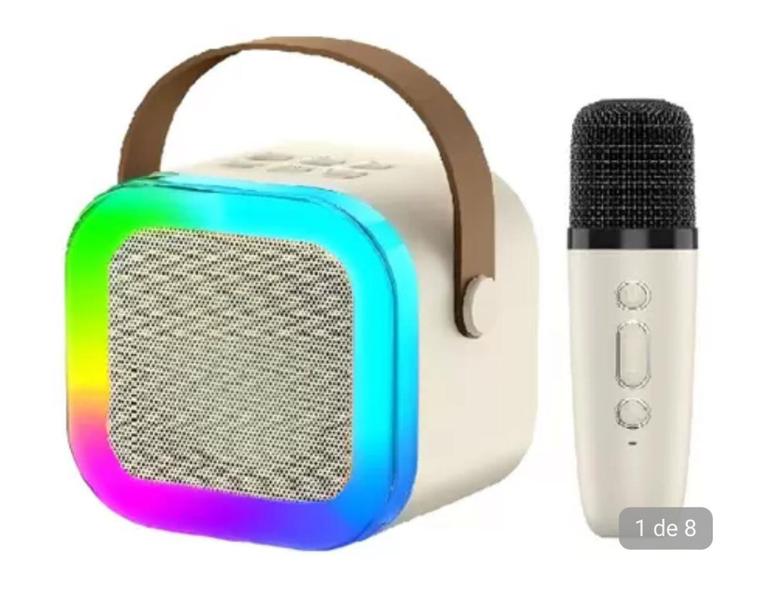 Caixa de Som Profissional Karaokê Com Microfone Sem Fio Bluetooth