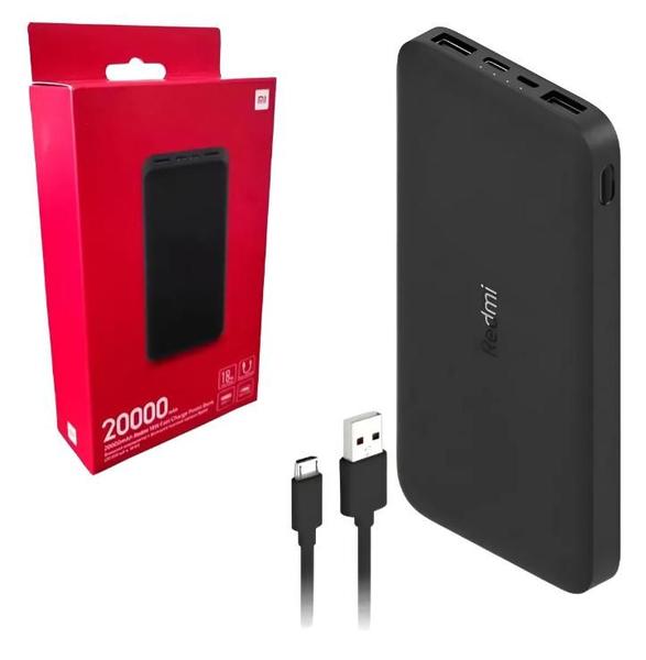 Carregador Portátil Xiaomi 20000mah Carregamento Rápido