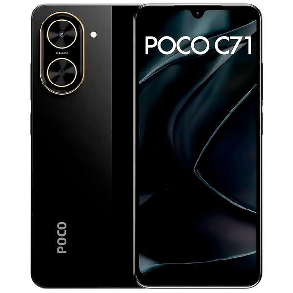 Smartphone Xiaomi Poco C71 64GB 3GB RAM Dual SIM Tela 6.88 - Preto