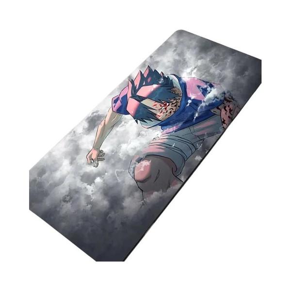 Mousepad Extendido Preto E Branco Naruto Sasuke Uchiha Anime Para PC Gamer E Acessórios De Teclado
